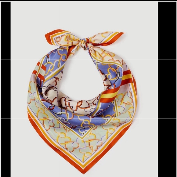 Ann Taylor Geo silk little Scarf - Picture 7 of 10